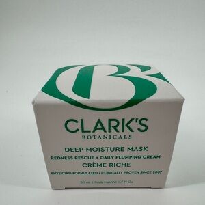 CLARK'S Botanicals Deep Moisture Mask Facial Cream Moisturizer 1.7 fl oz, Sealed